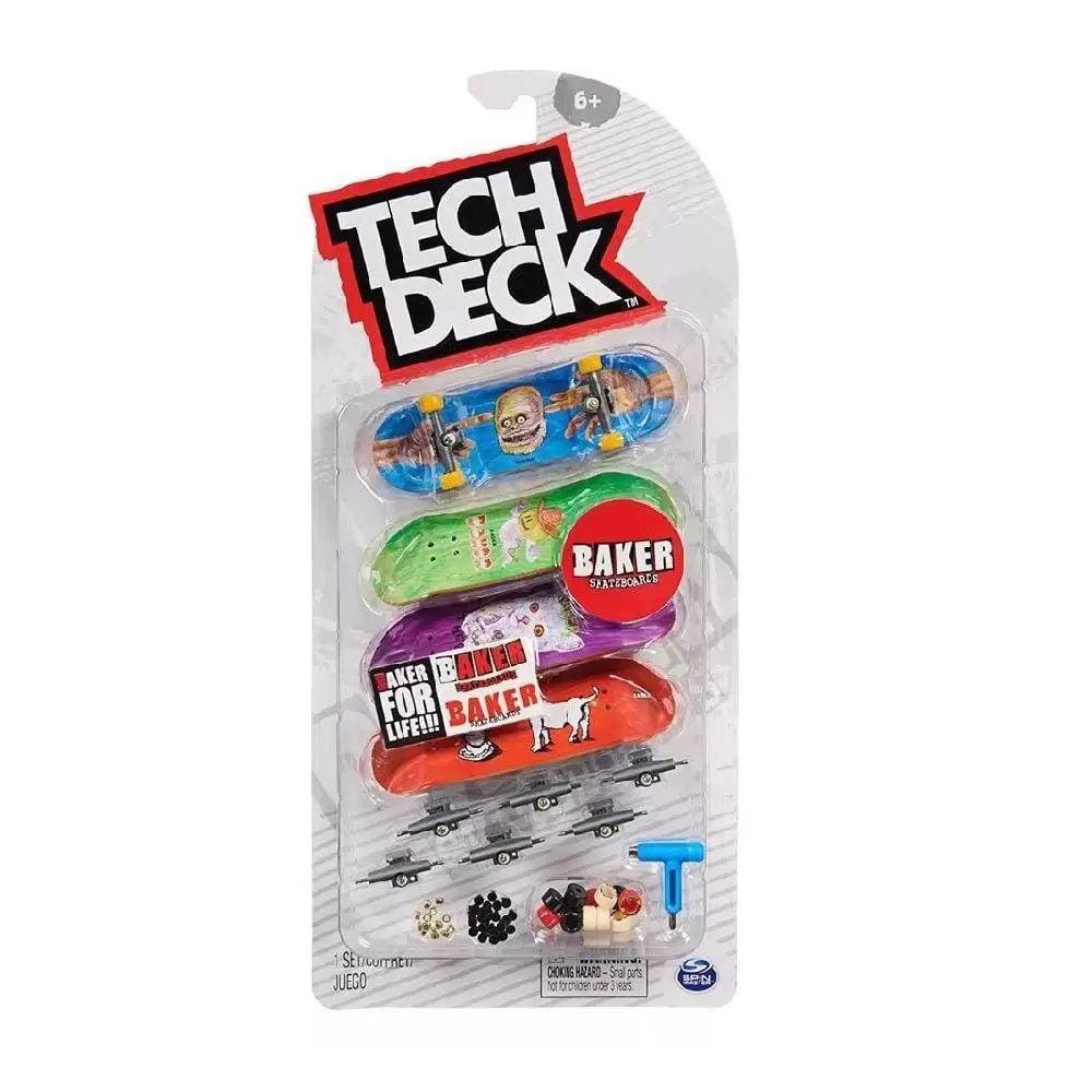 Kit 4 Skates De Dedo Tech Deck Ultra Com Acessórios Para Montar Profissional Sunny