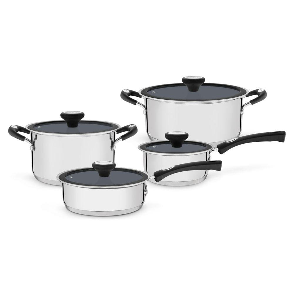 Conjunto Jogo Panelas 4pc Inox Fundo Triplo Tramontina Solar Ceramic