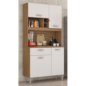 Kit Cozinha Compacta 04 Portas 01 Gaveta Malta Amendola Branco Demóbile