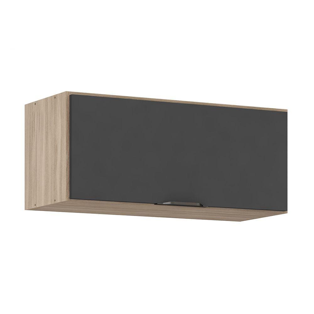 Armário de Cozinha Aéreo 01 Porta 70 cm Firenze Avena Grafito Demóbile