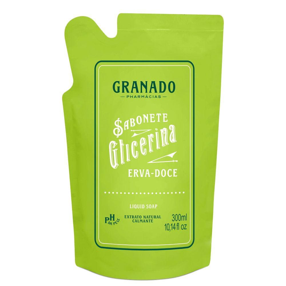 Granado Glicerina Erva-doce Refil - Sabonete 300ml BLZ