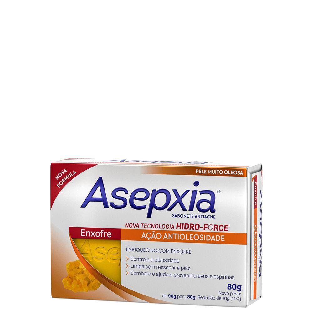 Asepxia Enxofre Antioleosidade - Sabonete em Barra 80g