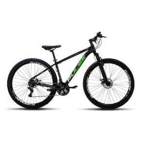 Bicicleta Pulse Quick Aro 29 Freio A Disco 21v Cambios Importados Preto Verde E Branco