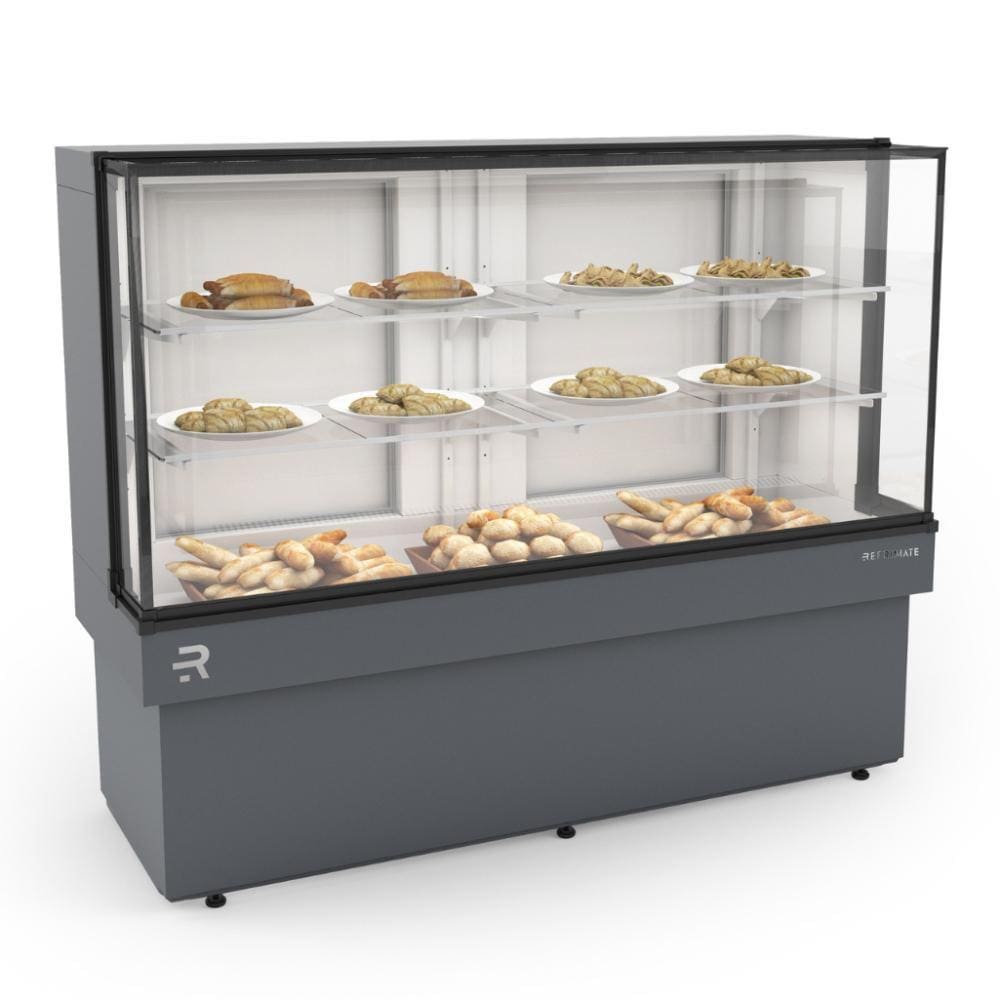Vitrine Neutra Confeitaria Vanguard Plus Cvps1450 Grafite Com Led 220V - Refrimate