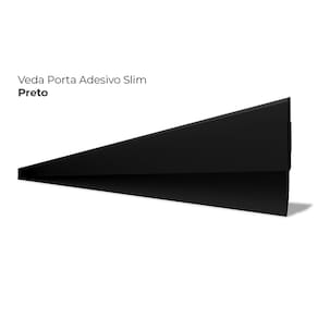 Veda Porta Slim 150cm Preto Protetor De Frestas Rodo Silicone Adesivo 3M Comfort Door