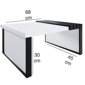 Mesa De Centro Safira - Sala De Estar - Preto/Branco