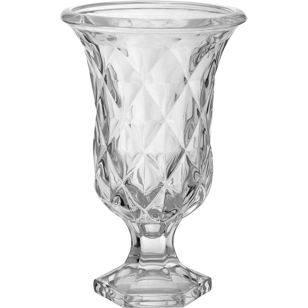 FULL DIAMOND VASO 29x18x18cm CRISTAL ECO TRANSP