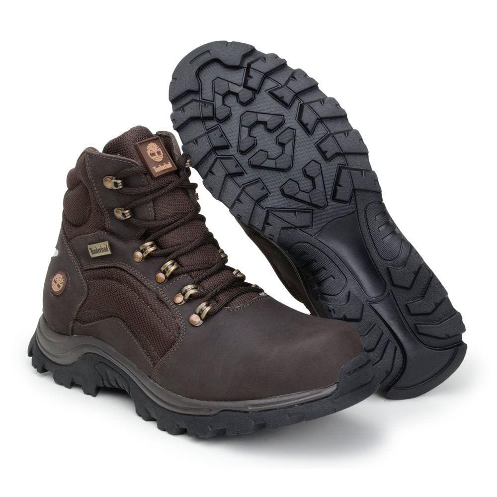 Bota caterpillar adventure couro legitimo com palmilha gel feminino