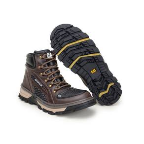 Bota Original Caterpillar Masculina Confortável Couro palmilha a