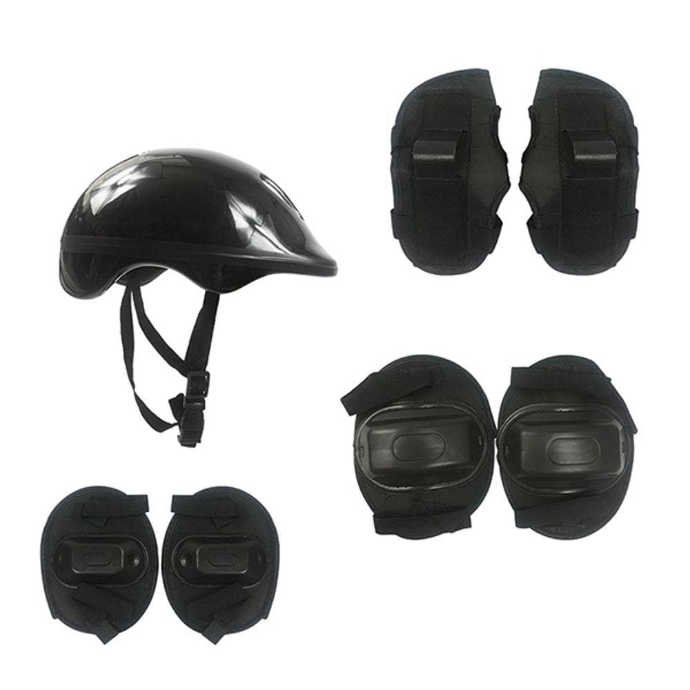 Kit de Proteçao Infantil com Capacete Joelheira Cotoveleira DM TOYS DMR5486