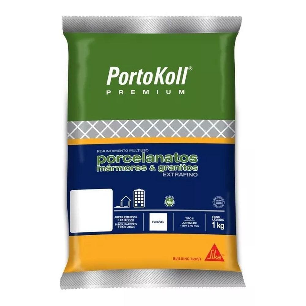 Rejunte Multiuso Extrafino Branco 1kg Portokoll