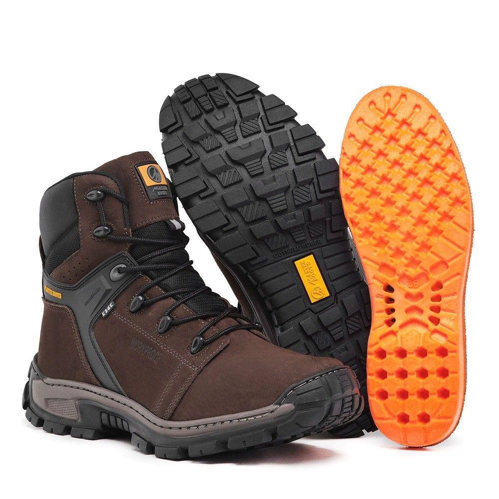 Bota Caterpillar Amarela Adventure Cano Alto