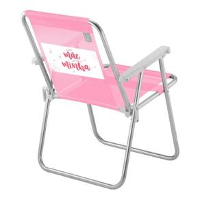 Cadeira De Praia Personalizada Id Beach Rosa | Melhor Mãe