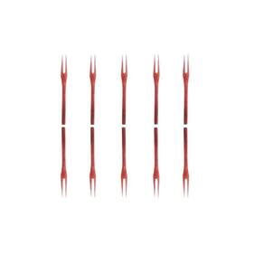 Kit 50 Peças Garfo Petisco Grande De Pau Madeira 22 Cm
