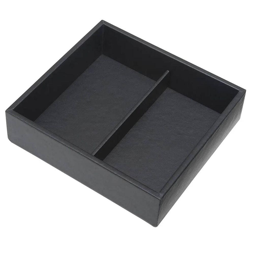 Organizador de Gaveta 19,5cmx18,5cm com 2 Divisórias POrta Objetos Masutti Copati Preto