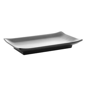 Travessa Retangular Lyor Tóquio de Melamina Preta 17,5cm