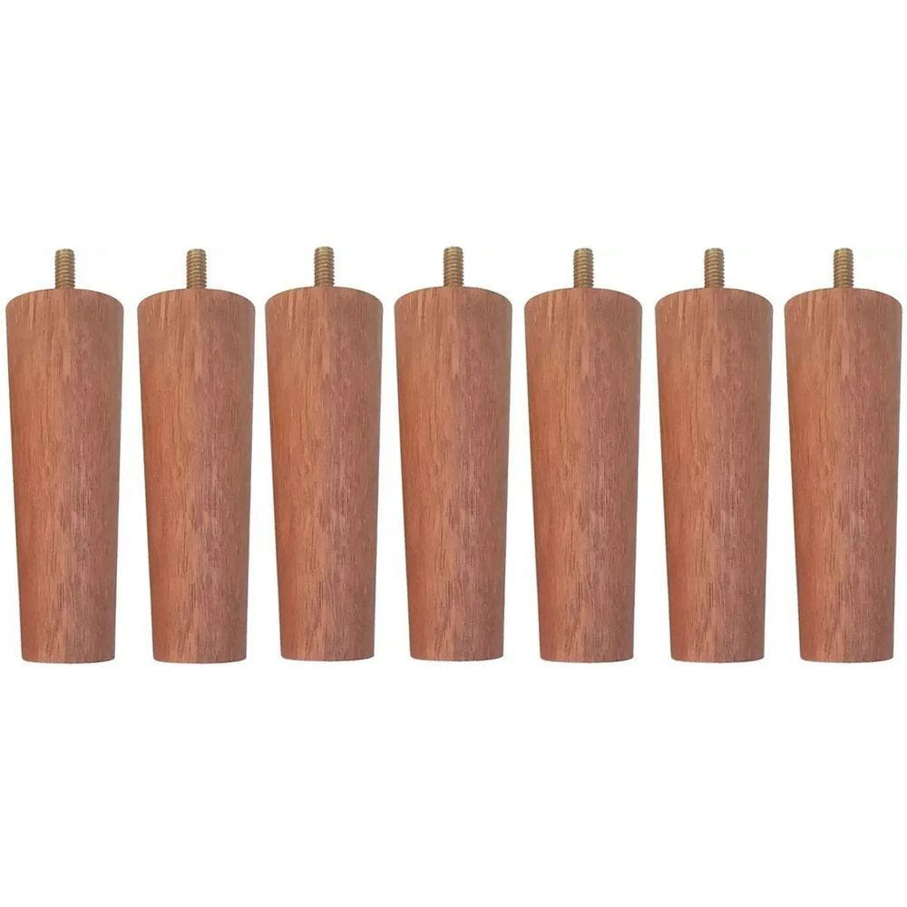 Conjunto 7 Pés Fixo Para Cama Box Casal Para Moveis Box Solteiro 13Cm Dimader
