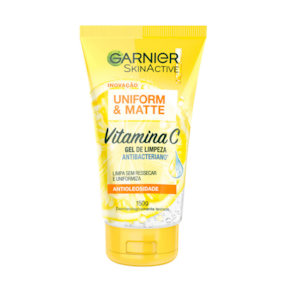 Gel de Limpeza Garnier Uniform & Matte Vitamina C 150ml