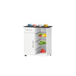 Fruteira Nobre New 1 Gaveta 1 Porta 3 Cestos – Branco