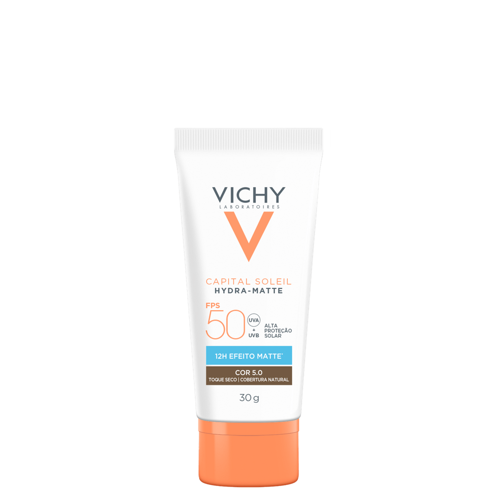 Vichy V Capital Soileil Hydra-Matte FPS50 5.0 - Protetor Solar Facial com Cor 30g