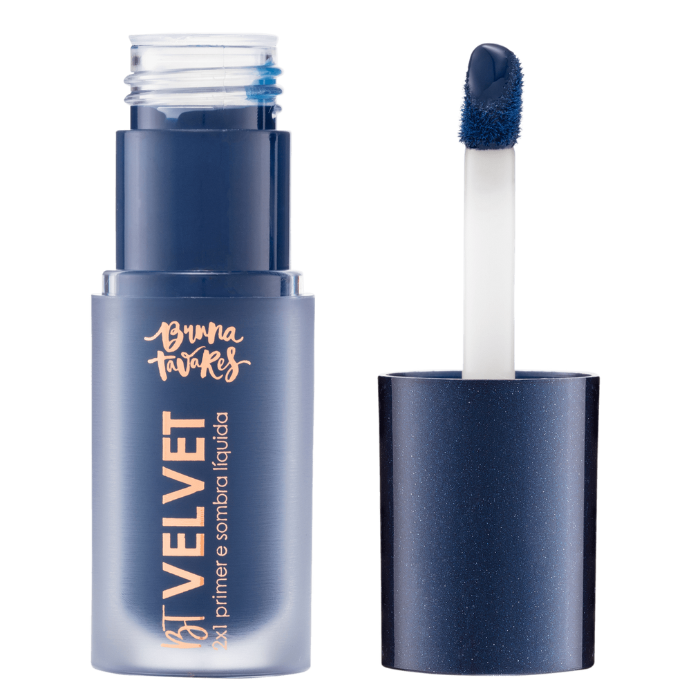 Bruna Tavares BT Velvet 2 em 1 Navy - Sombra Líquida 6ml