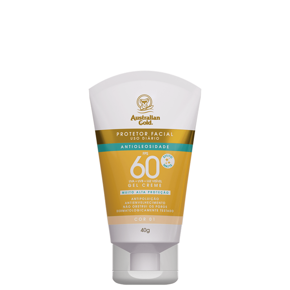 Australian Gold FPS 60 Cor 01 - Protetor Solar com Cor 40g