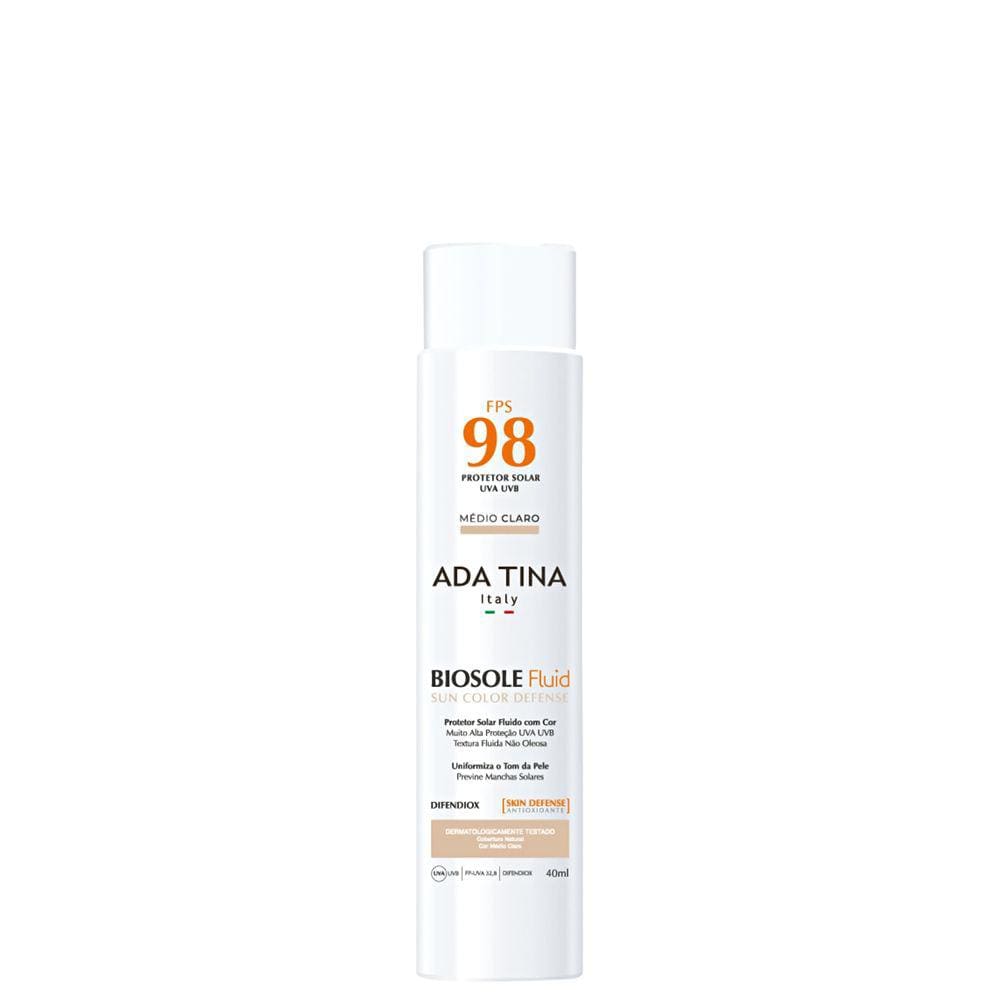 Ada Tina Biosole Fluid Sun Color Defense Médio Claro FPS 98