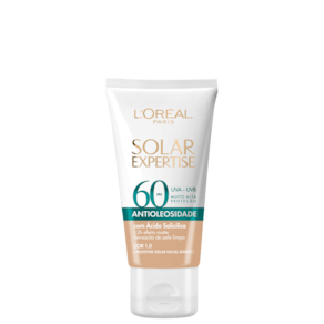L`Oréal Paris Solar Expertise Antioleosidade FPS 60 Cor 1.0 - Protetor Solar com Cor 40g