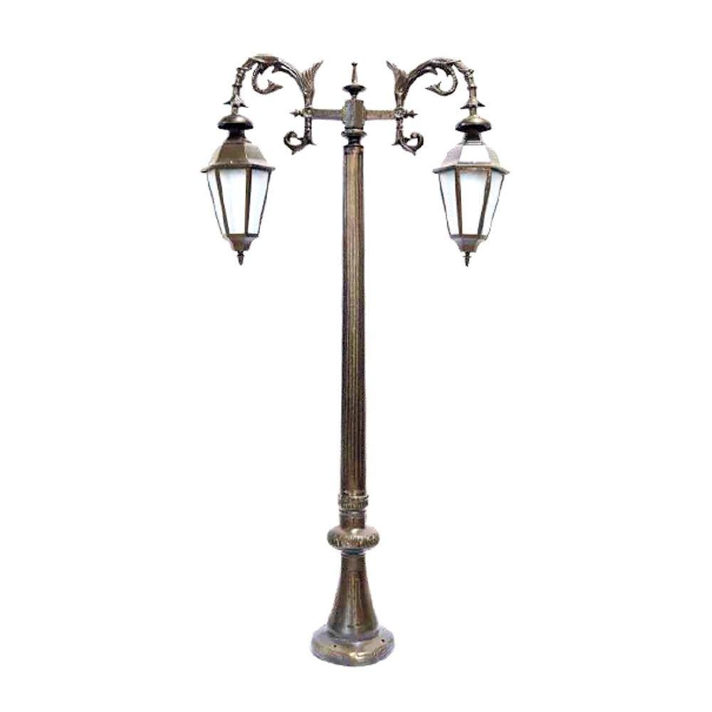 Poste de Jardim Firenze 02 Luminária Italiana Alumínio 246cm