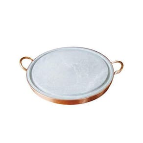 Pedra para Carnes Pedra Sabão com Alça de Cobre 29 Cm