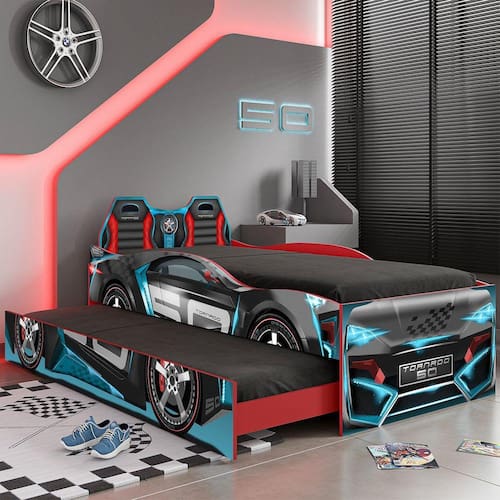 imagem-Bicama Infantil Carro Tornado Fun Pura Magia Vermelho