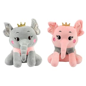 Elefante Elegante Pelúcia Infantil Poliéster Bebê 2 Meses