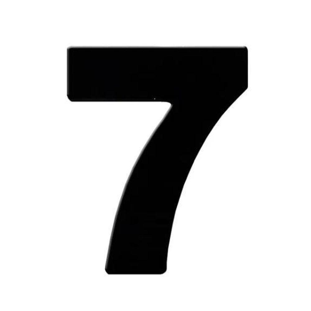 Número Residencial Numeral N.7 60Mm Preto