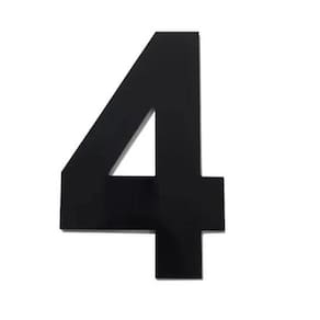 Número Residencial Numeral N.4 60Mm Preto