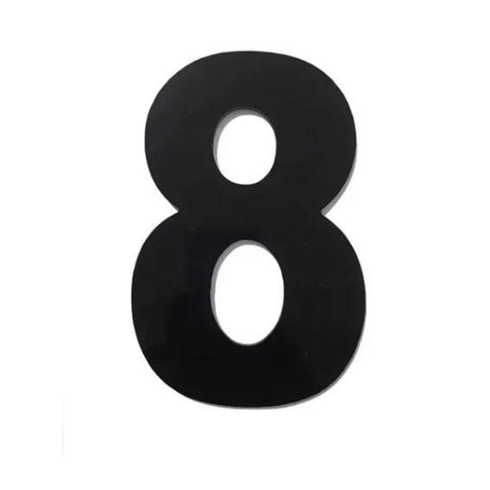 Número Residencial Numeral N.8 60Mm Preto