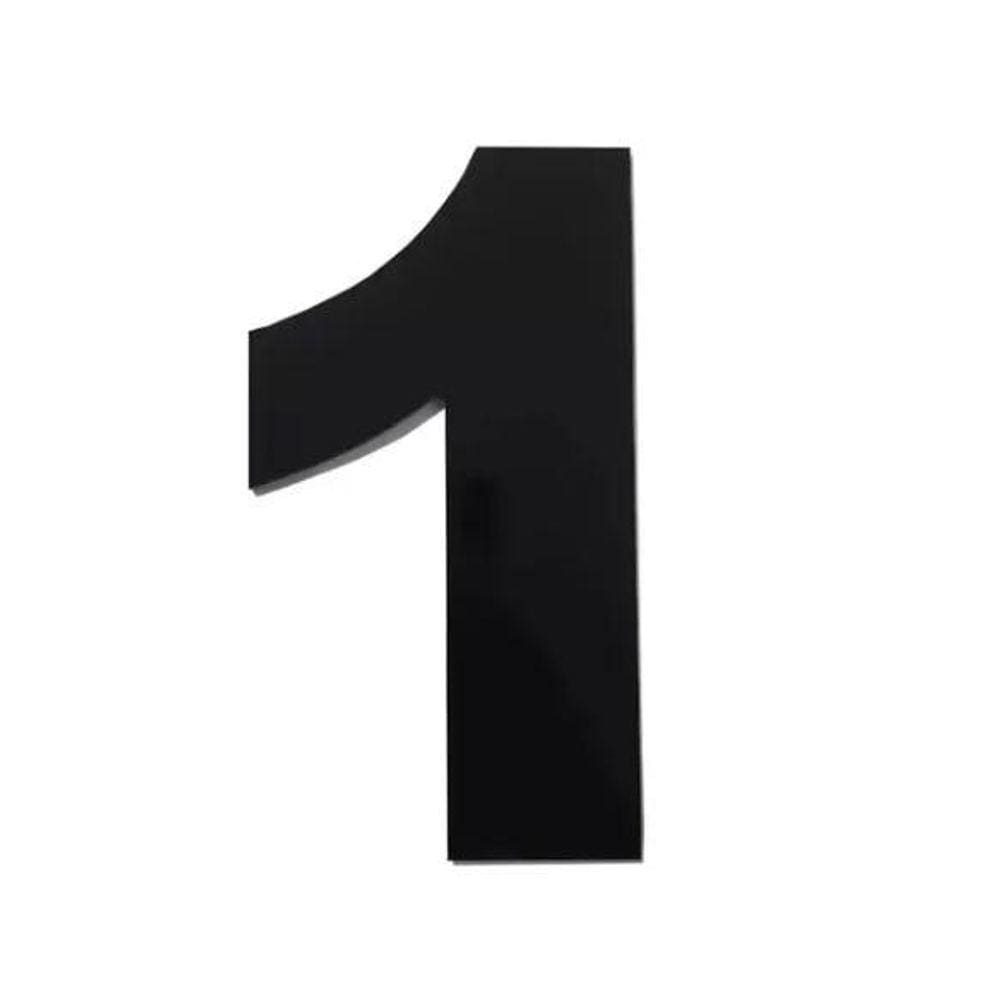 Número Residencial Numeral N.1 60Mm Preto