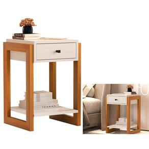 kit 2 Mesa de Cabeceira Luxo 1 Gav 1661 Perola Brilho Ofertamo