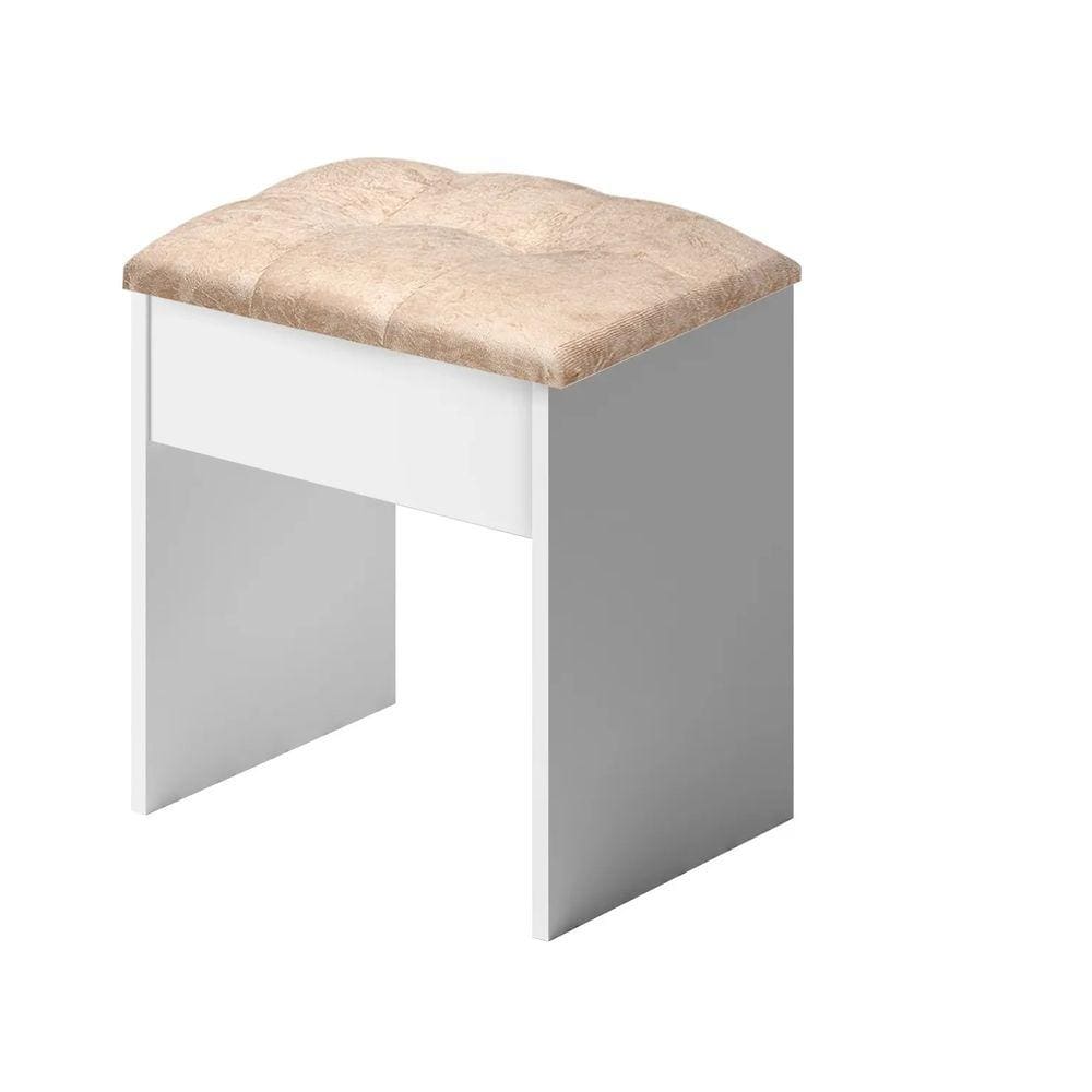 Banqueta para Penteadeira Camarim Branco