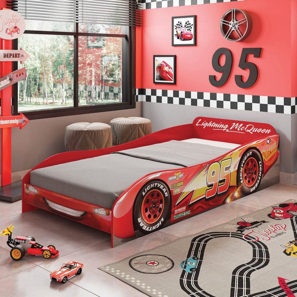 Cama Infantil Carros Disney Star com Aerofólio ? Pura Magia