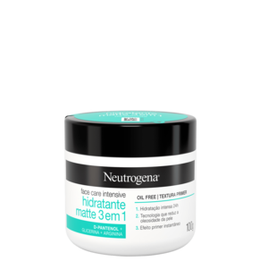 Neutrogena Face Care Matte 3 em 1 - Hidratante Facial 100g