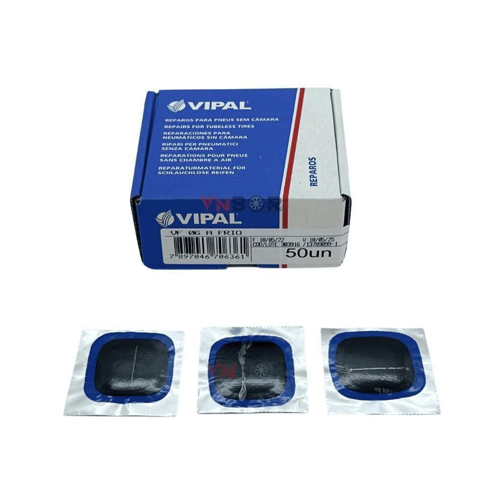 Reparo A Frio Para Pneus Vf 06 Azul - Cx 50 Unidades - Vipal