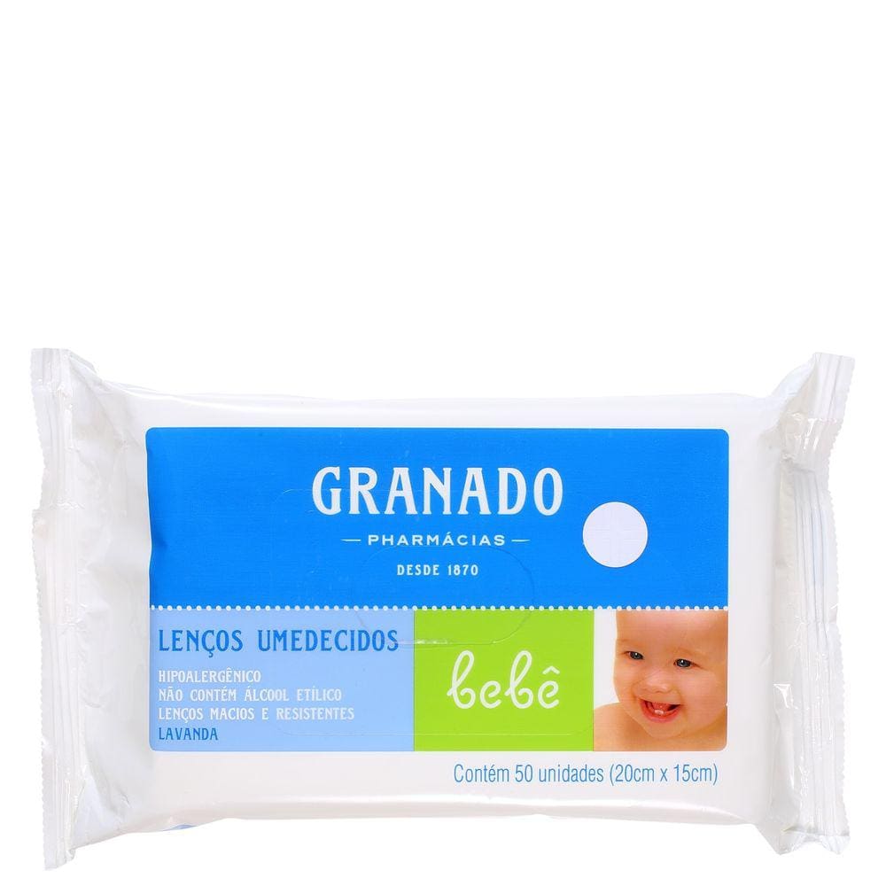 Granado Bebê Lavanda - Lenços de Limpeza (50 un) BLZ