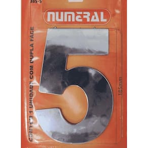 Número Residencial Numeral N.5 60Mm Espelhado