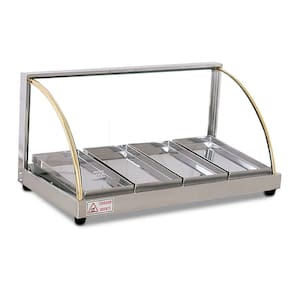Estufa Vitrine Elétrica Curva Quente 4 Bandejas Inox Tita