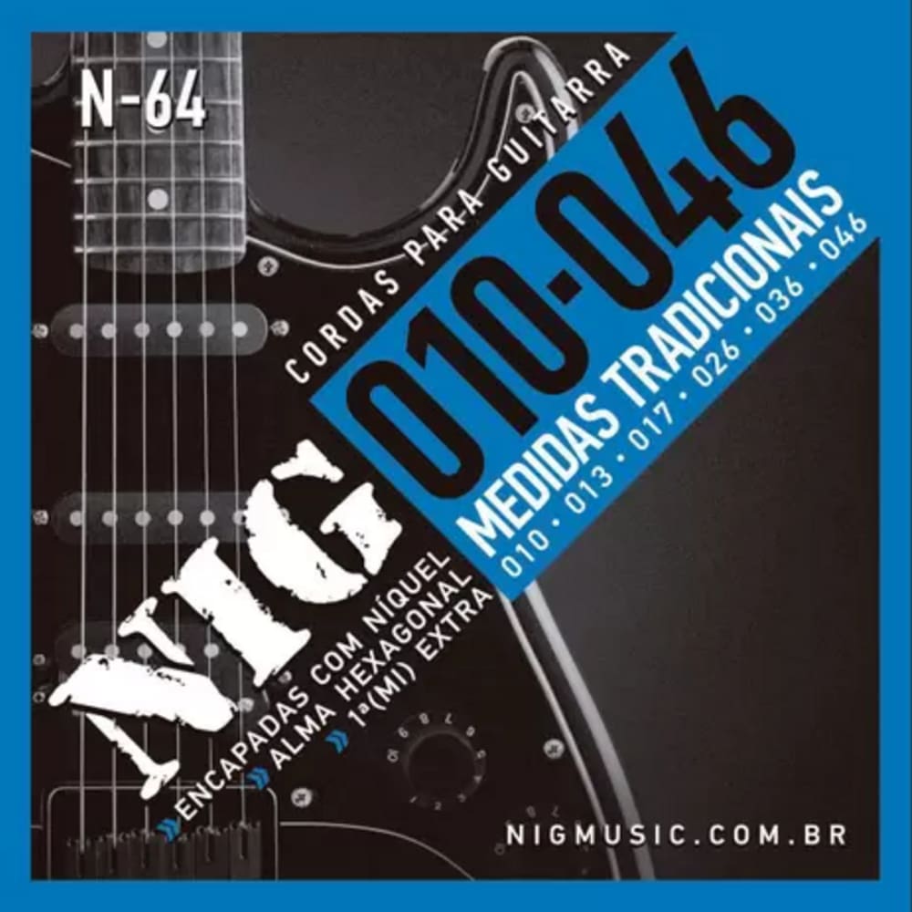 Encordoamento Nig Guitarra .010/.046 N64 (H-7 / 8)