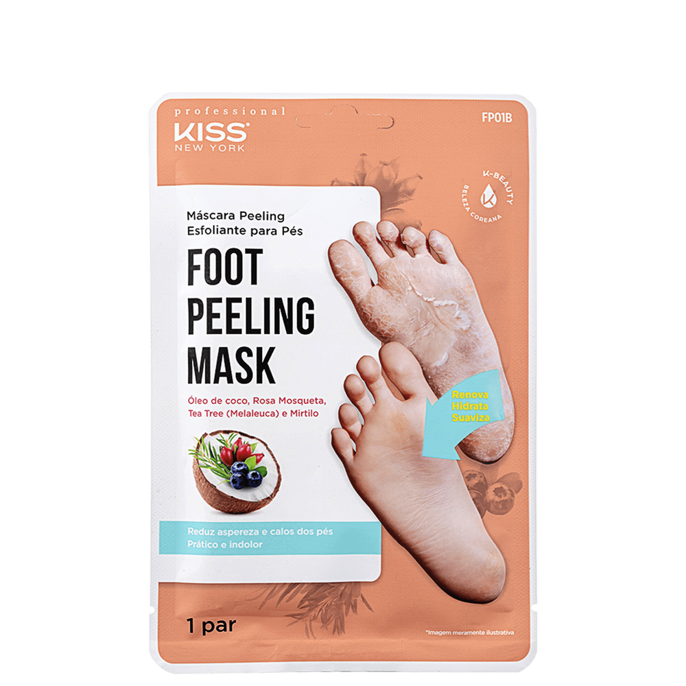 Kiss New York Professional - Máscara Peeling Esfoliante para os Pés 51g