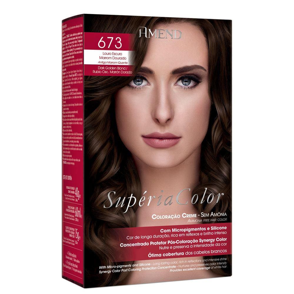 Amend Supéria Color 673 Marrom Quente - Tonalizante