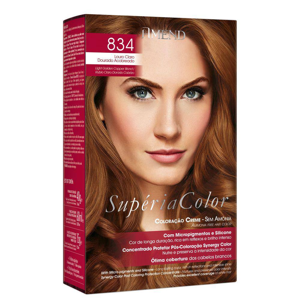 Amend Supéria Color 834 Louro Claro Dourado Ac. -Tonalizante
