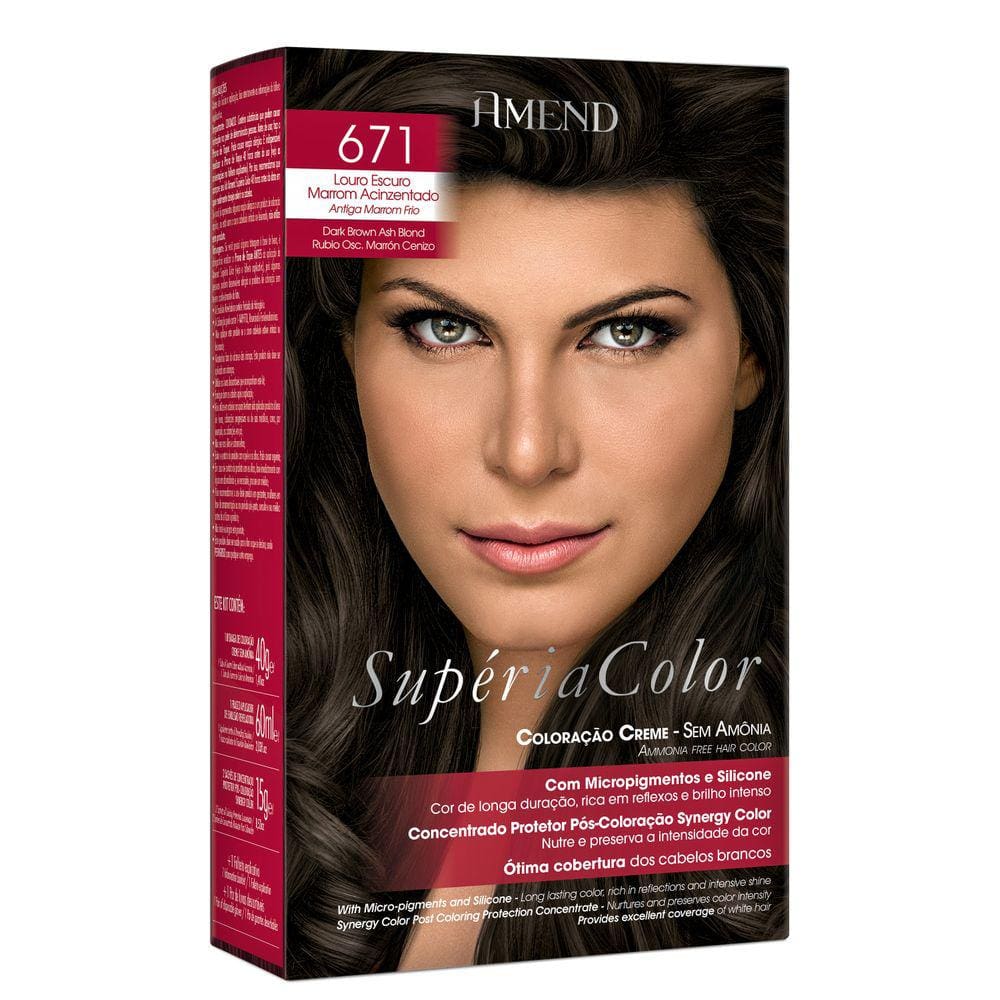 Amend Supéria Color 671 Louro Escuro Marrom. - Tonalizante