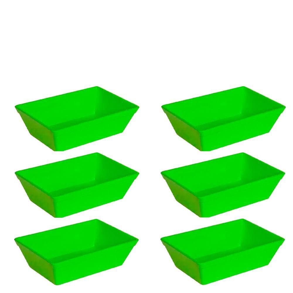 Conjunto de Travessa Stillo 2L 6 Peças Verde em Polipropileno Linha Tropical VEM